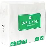 Talking Tables Table Kind 100 Pack 2ply 33cm White Napkins FSC EU Made