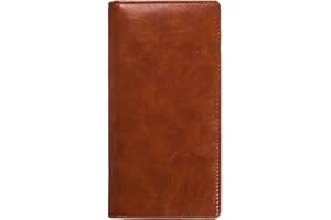 IKEPOD Leather Checkbook Cover for Men Women RFID Blocking by GNEGNI