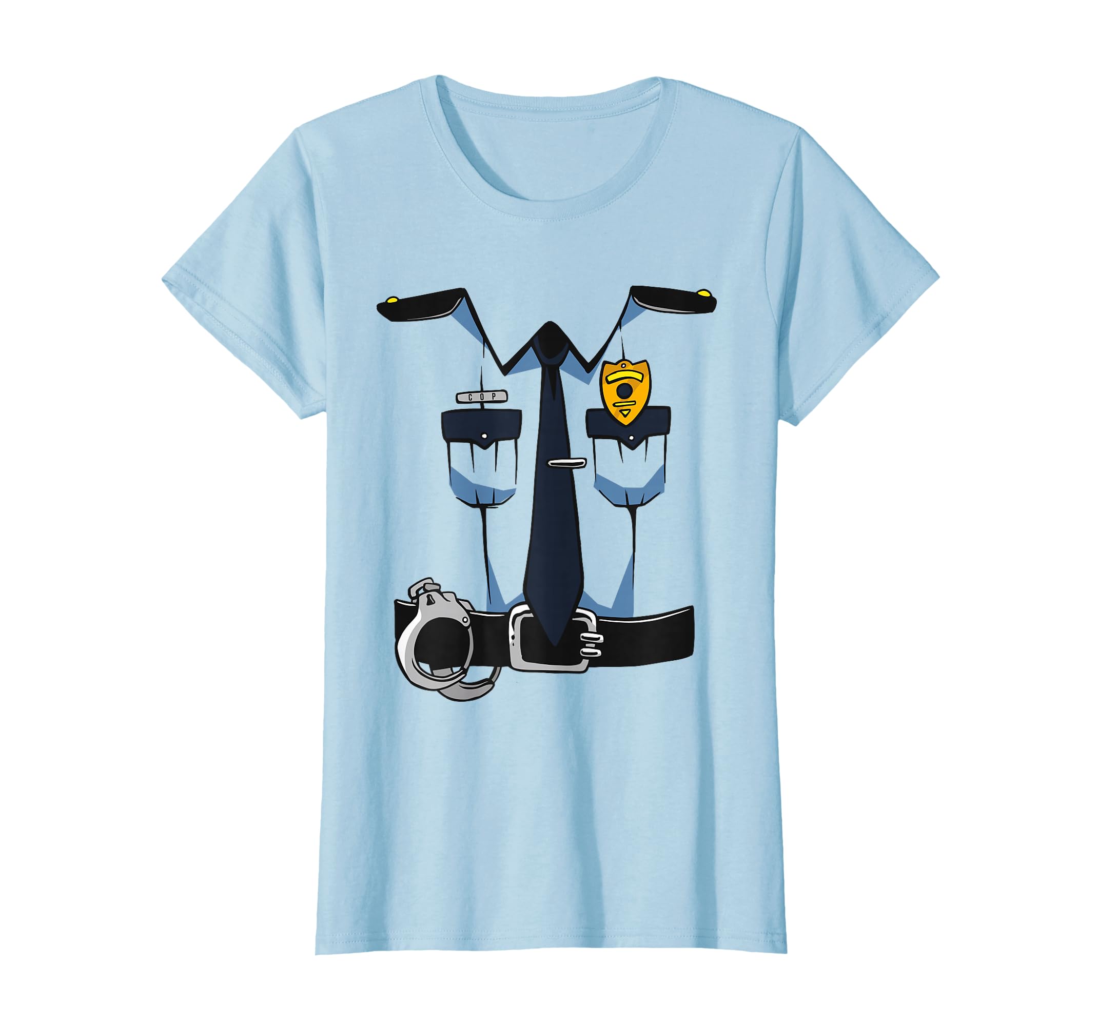 Police Uniform DIY Easy Costume Halloween Adults Kids Police T-Shirt