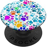 Print of Dog Paws PopSockets Adhesive PopGrip
