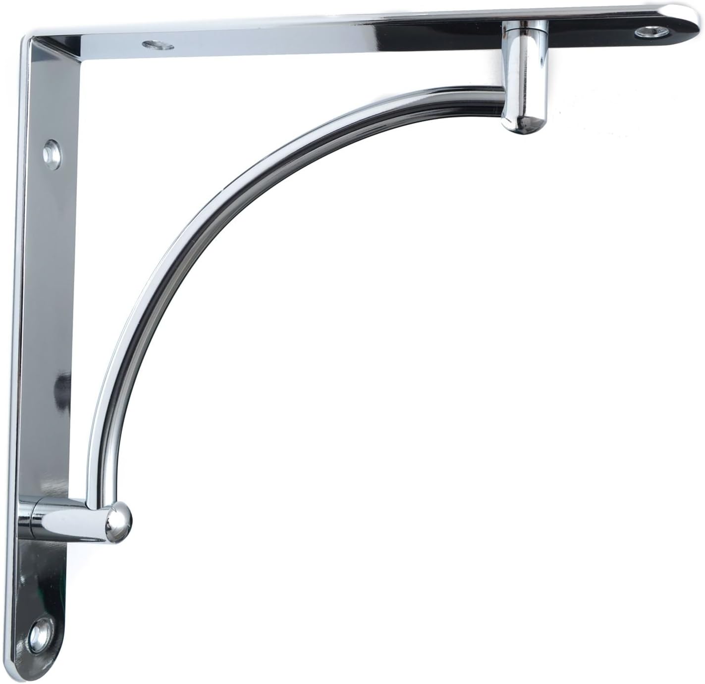 One High Quality Chrome Fixed Shelf Brackets Supports With Fixings 025