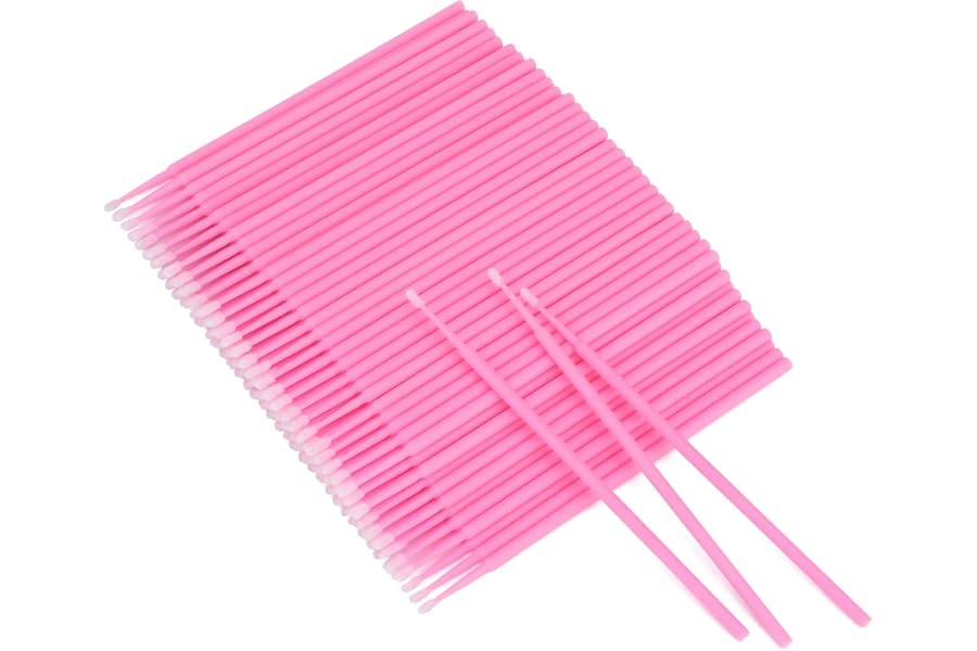 G2PLUS 500PCS Cotton Swabs, Disposable Micro Applicators Brush for Makeup and Personal Care Cosmetic Brush, Micro Swabs for Eyelash Extensions, Nails, Eyeliner (Head Diameter: 2.0mm)