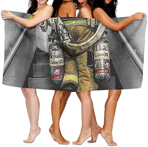 Firefighter Firefighting Flag Full Of Personality Luxury Bath Sheet Easy To Shake Sand Off Bath-sheets Microfiber Large Bath Towel Prepare For Young People
