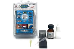Plastex Plastic Repair Kits - Easily Glue, Repair or Remake Broken Plastic, Fiberglass, Wood & More! (Small Black Travel Size Kit)
