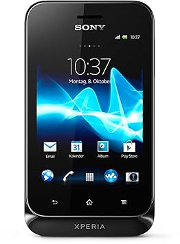Sony Xperia tipo Smartphone (8,1 cm (3,2 Zoll) Touchscreen, 3,2 Megapixel Kamera, Android 4.0) schwarz