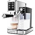 URintells Cuising Espresso Machine 20 Bar, Touchscreen Espresso Maker with Automatic Milk Frother for Cappuccino Latte, Expresso Coffee Machine for Home with Dual Heating System and Dual Pump