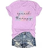 MKUJFNU Speech Therapy Shirt, Speech Pathologist Shirt, Communication Therapist Tee, for Men Women