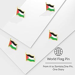Palestine Flag Lapel Pin - Enamel Metal National