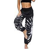 Lu's Chic Women's Thai Harem Pants Bohemian Yoga Pants Indian Loose Summer Boho Hippie Pants