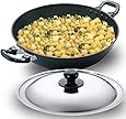 Futura Q 57 Non-Stick Deep-Fry Pan(Kadhai) 4.0 Litre with Steel Lid, 4 Liter, Gray