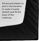 NTBAY 100% Egyptian Cotton King Fitted Sheet 500 Thread Count Black view 5