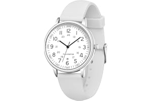 IBSO Women Watch for Nurse Easy to Read Dial Wristwatches Silicone Band Watches Second Hand and 24 Hour Nurse Watches