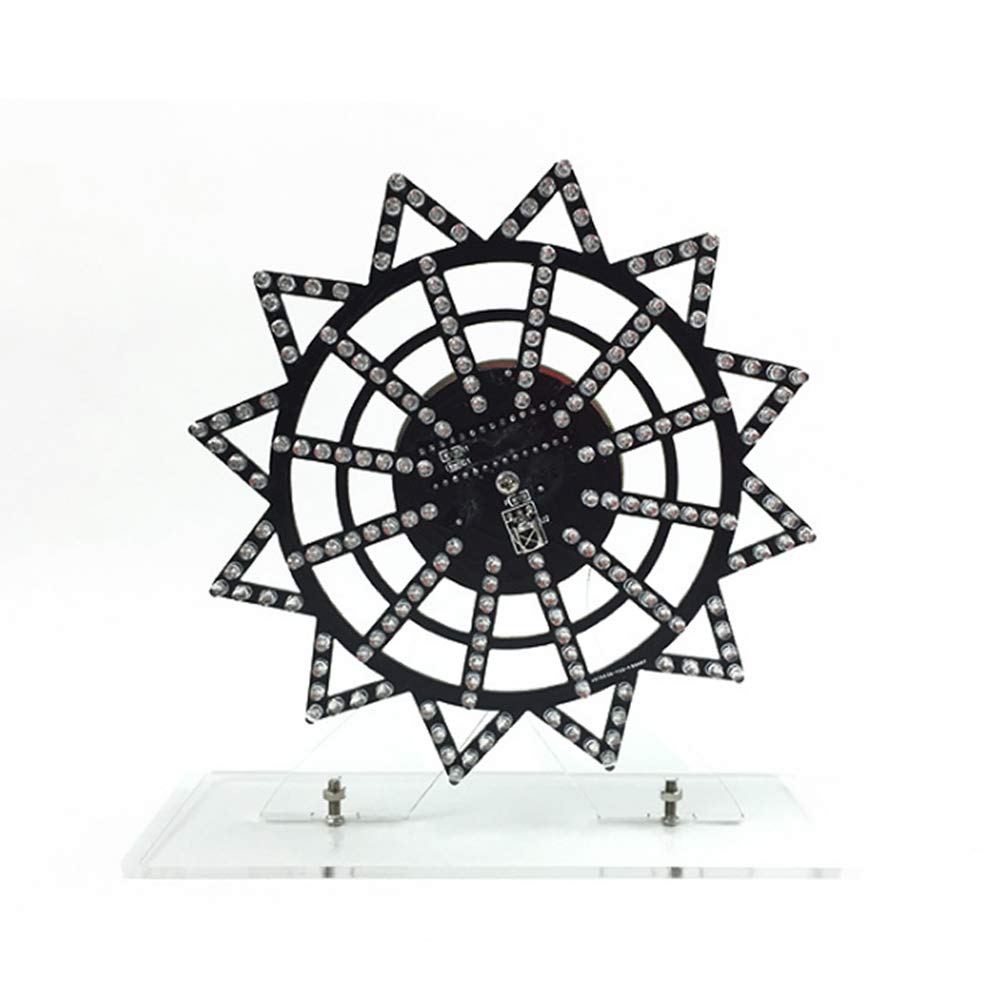 DIY Electronic Kit, LED Rotating Ferris Wheel Kit, 5V 12x12 Dot Matri LED Colorful Flashing Solder Tool, for Electronic Enthusiast, Soldering Practice