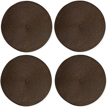 round chocolate placemat inch tag placemats woven braided victorian