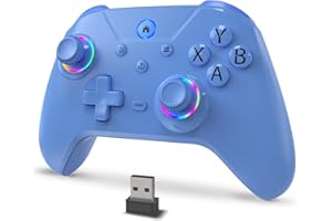 BCOFO Boffo PC Controller, Wireless 2.4G PC Gaming Controller with Turbo Function/Hall Triggers/RGB Lighting/Adjustable Vibration - No Stick Drift, No Dead Zone compatibility with PC Windows/Android TV BOX