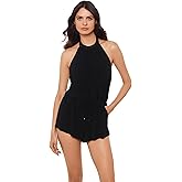 MagicSuit Women's Swimwear Solids Piper Underwire Halter One Piece Swimsuit