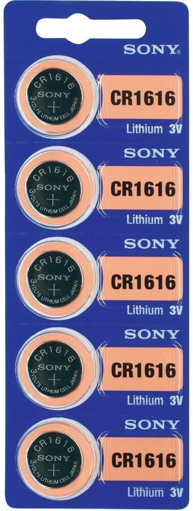 Sony CR1616BEA Battery Pack of 5 for Calculators and Other Electronic Devices