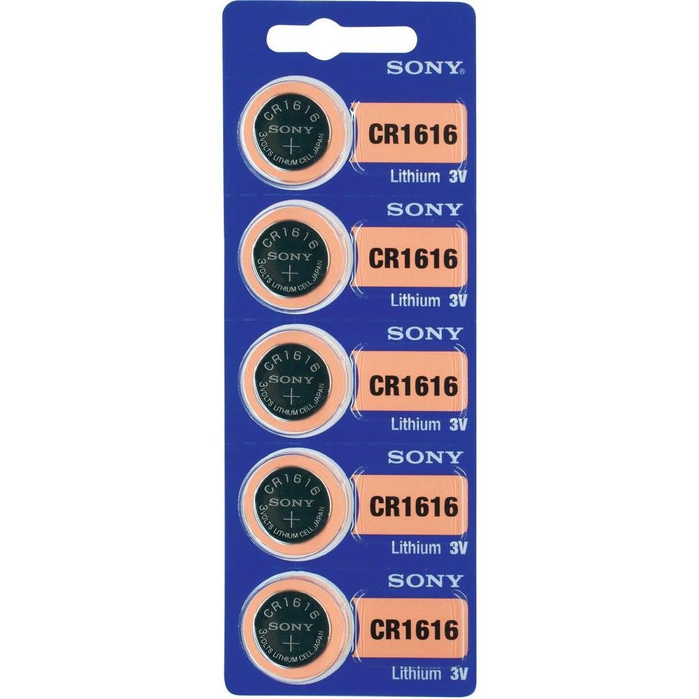 Sony CR1616BEA Battery Pack of 5 for Calculators and Other Electronic Devices