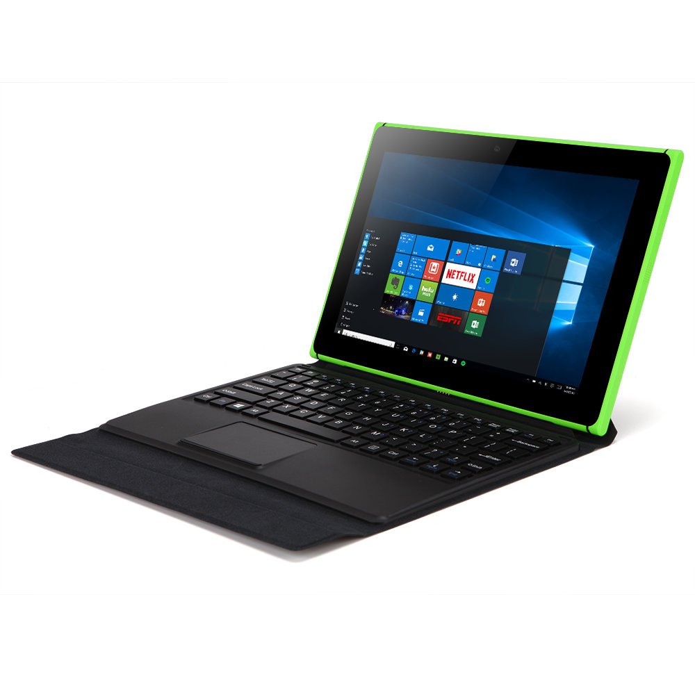 iRULU Walknbook 2 Tablet/Laptop 2-in-1(W20) Windows 10 Notebook & Computer with Detachable Keyboard Intel Quad Core Processor Perfect for Work Games & Entertainment 2+32 GB Storage Green