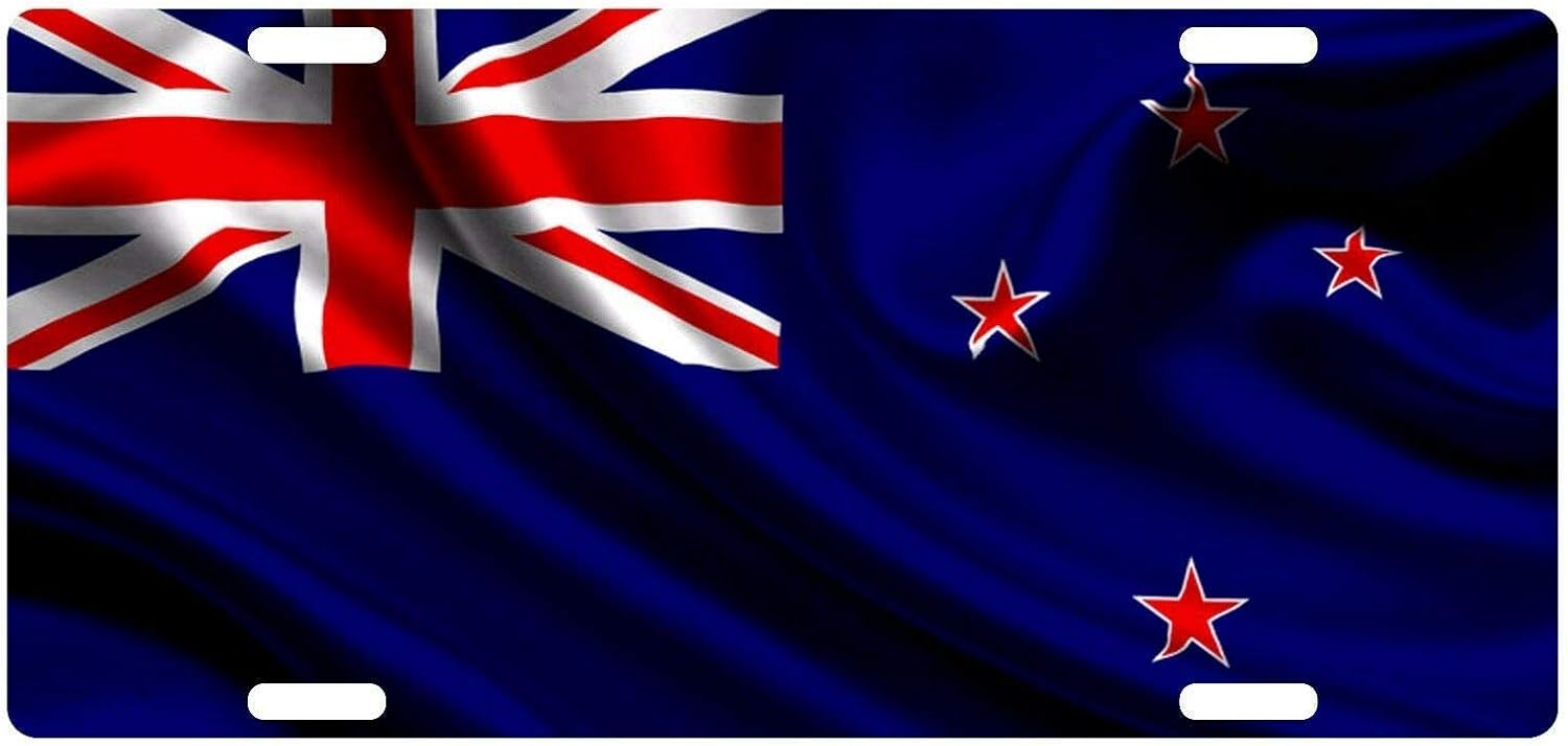 New Zealand Flag Custom License Plate License Plate Tin Sign Poster Art House Cafe Bar Home Decor 6x12 inches