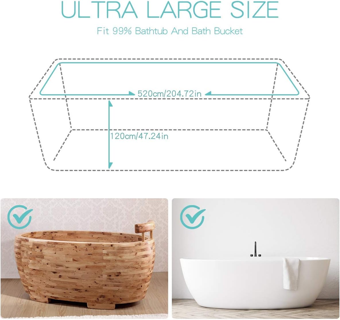 AGPTEK 12 Pack Disposable Bathtub Cover Liner, Large Bathtub Liner Plastic Bag for Salon, Household and Hotel Bath Tubs (102 x47 Inch): Home & Kitchen