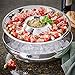 Artisan 2-Piece Stainless Steel Serving Bowl with 2-Section Top Tray and Insulated Lower Bowl