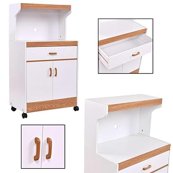 Amazon Com Cirocco Rolling Microwave Cart Stand Cabinet Storage