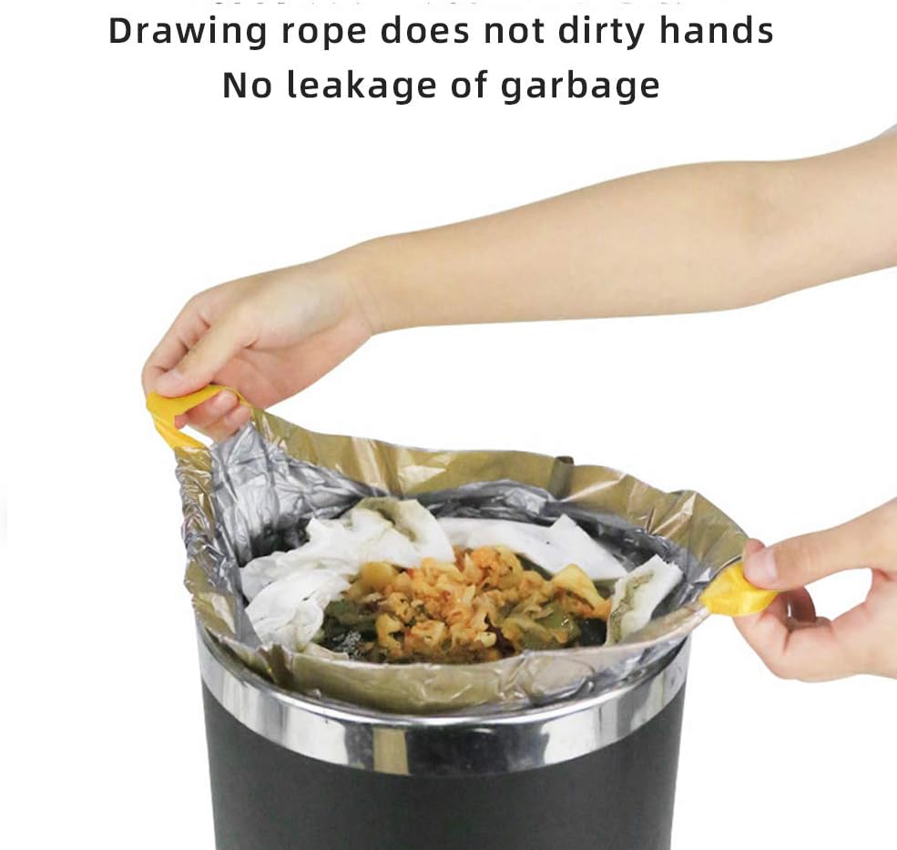 Madeb Bin Bag is Easy to Use, Clean, Can Be Used in Kitchen Garbage Bags and Indoor Garbage Bags, 12-15 Liters, Silver, 75 Bags - Image 3