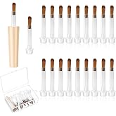 21Pcs Nail Polish Brushes, Disposable Nail Polish Brushes | with Reusable Handle, for Dip Base Coat, Nails Polishs Brush Replacement, for DIY, and Salon Use
