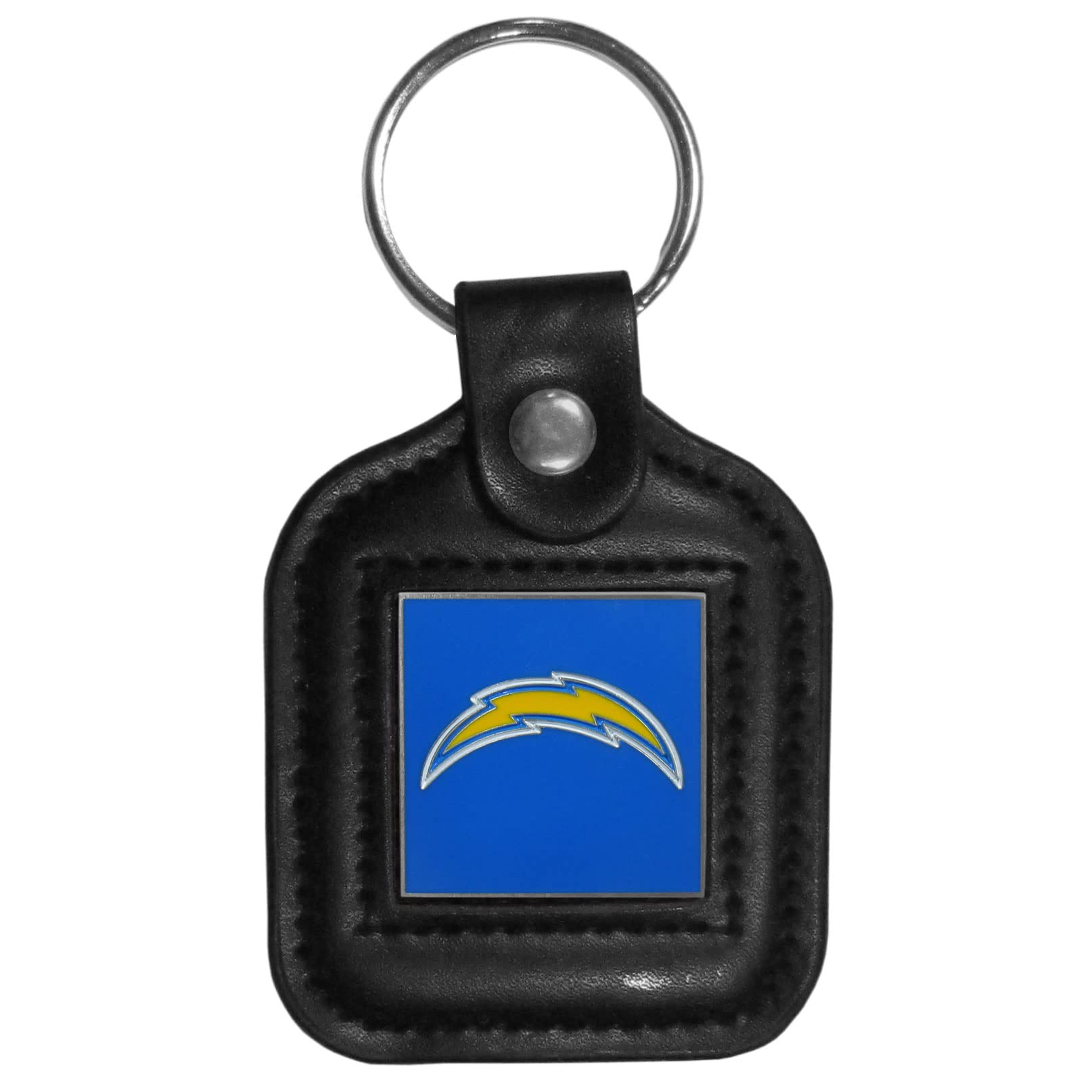 Siskiyou NFL Sports Fan Shop Los Angeles Chargers Square Leather Key Chain One Size Black