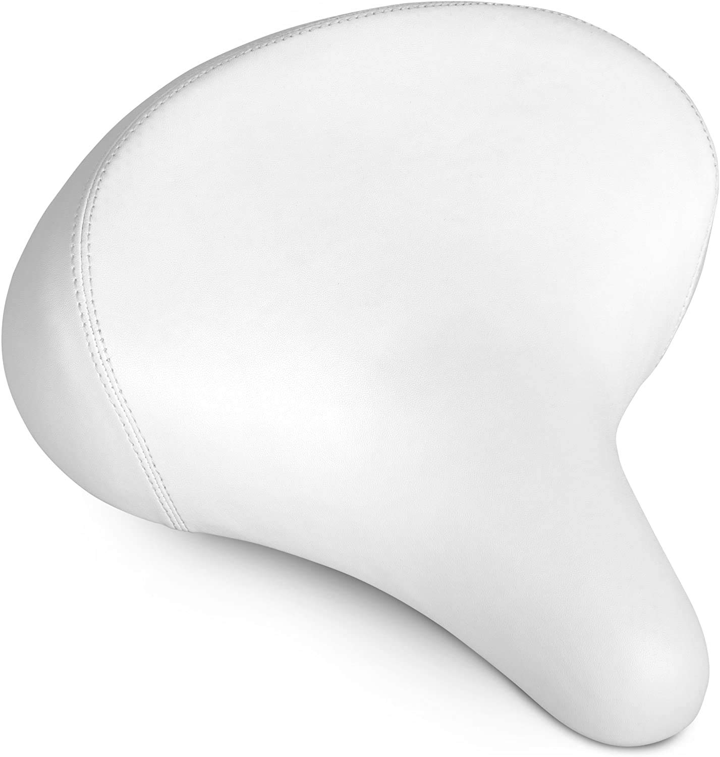 BikerooWide Cruiser Saddle - Comfort Seat Fits Indoor & Outdoor Bicycles - Steel Spring & Elastomer Suspension - Memory Foam