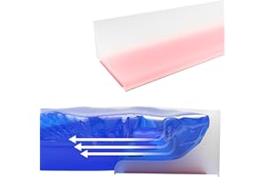 ZIBIAN Shower Threshold Water Dam Barrier, Self Adhesive Shower Water Blocker, Silicone Waterproof Shower dam, Collapsible Shower Splash Guard, Water Stopper for Bathroom and Kitchen (Transparent,31In)