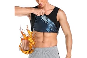 LARDROK Sauna Vest for Men Workout Vest Sweat Tank Top Premium Heat Trapping Fitting Shirt