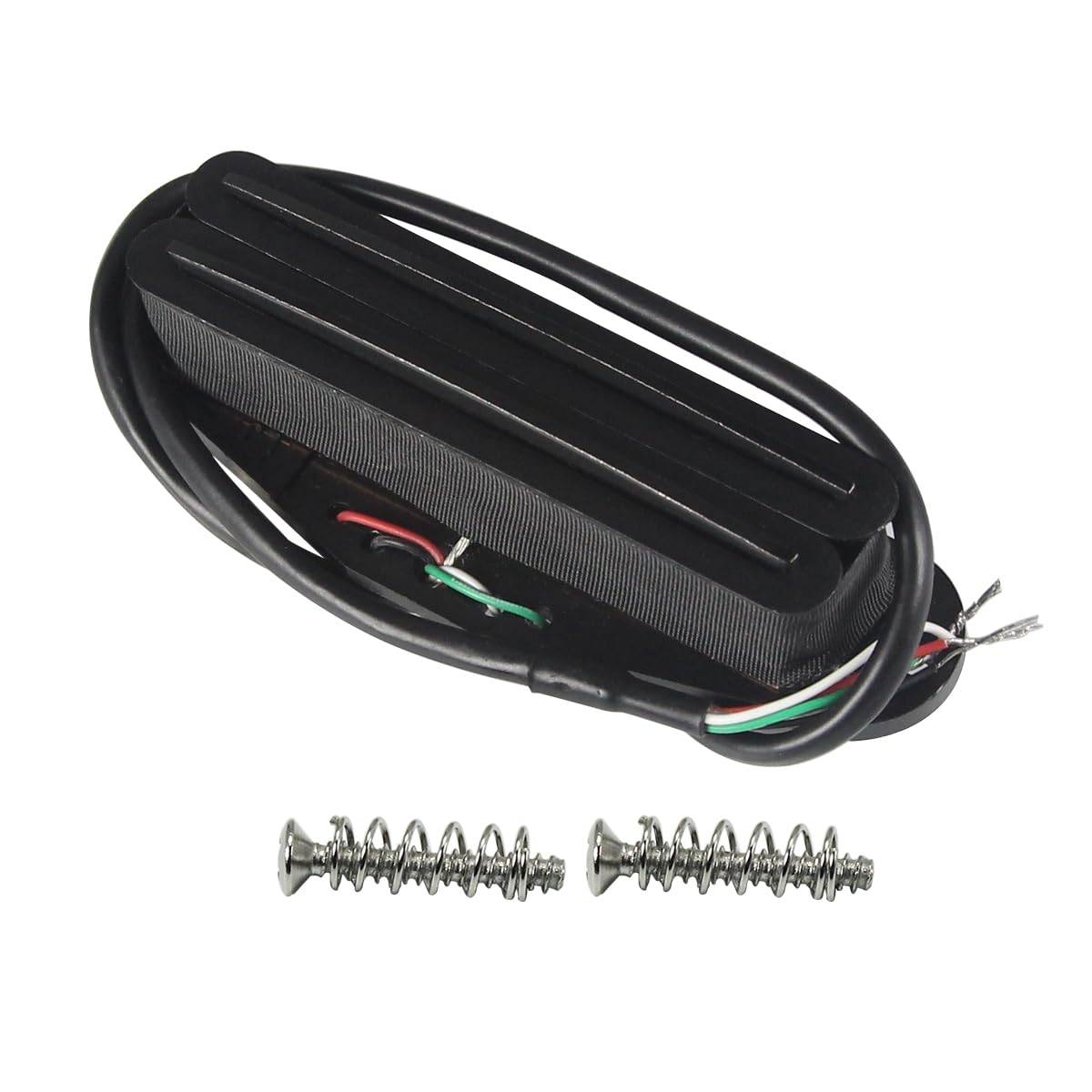 FLEOR Ceramic Hot Rail Single Coil Sized Humbucker Pickup High Output 12~13K Bridge Pickup for ST Electric Guitar, Full Black — image 1