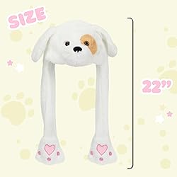 Bubblepompom Puppy Hat with Ears Moving Jumping Pop
