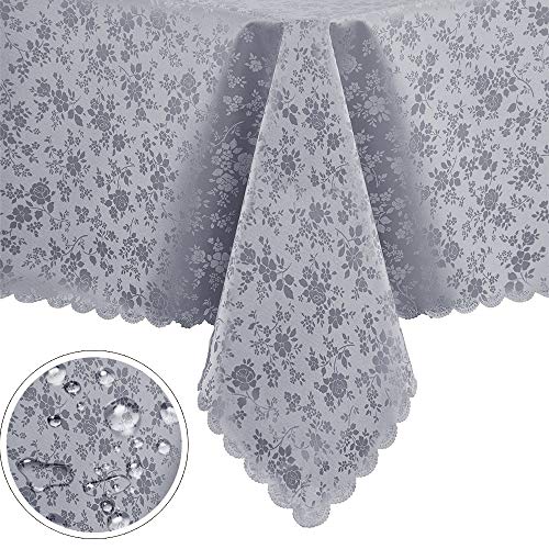 Rectangular Vinyl Tablecloths Easy Care Dinning Table Cover Waterproof