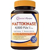 Doctor's Recipes Nattokinase Supplement 4000 FU, 200 mg Nattokinase, Traditional Natto Extract Source, Natural Enzyme, Healthy Blood Circulation &amp; Heart, Survive Stomach Acid, Non GMO, 120 Capsules