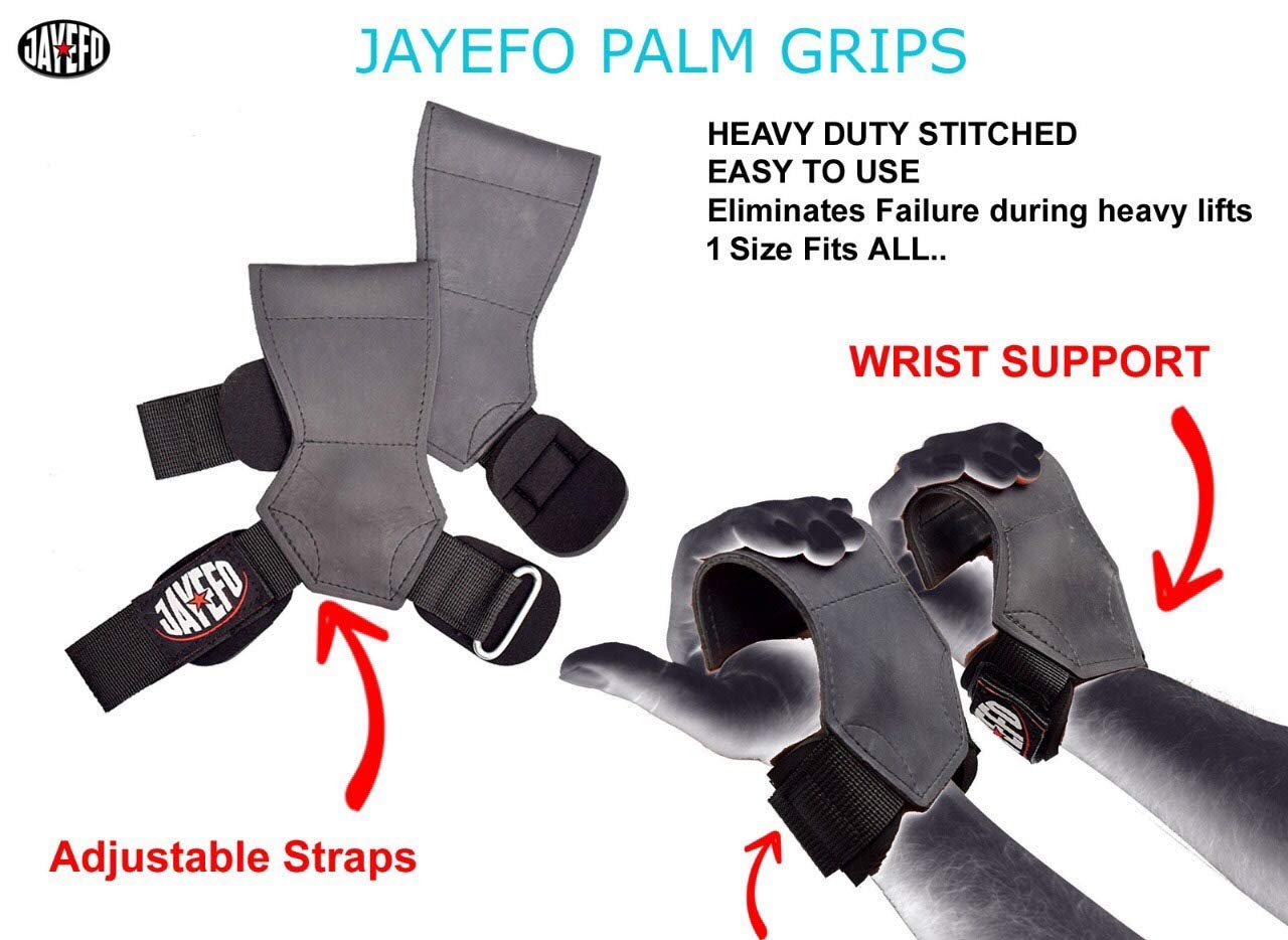 Duty Heavy Pro Gloves Weight Grips Lifting Jayefo Straps Wrap Wrist