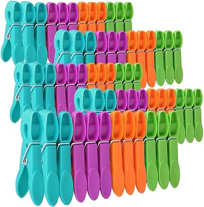 Lohey 60 Pack Clothes Pegs for Washing Line Non Slip with Durable Spring 7.3cm