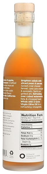 O WHITE BALSAMIC VINEGAR, 10.1 FL OZ