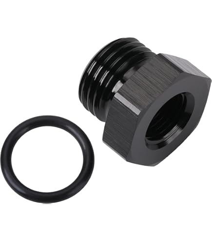 2-Pack Black AN10 To AN10 Male ORB O-Ring Straight Adapter Fittings - 6061-T6 Aluminum