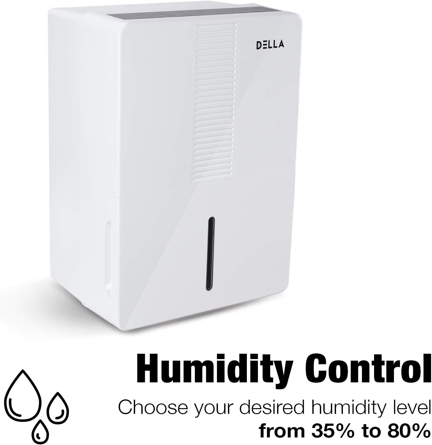 Della 1000 sq. ft. 30 Pint Dehumidifier Humidify Control Energy Star Certified Mini Portable