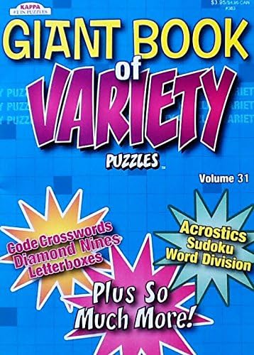 Giant Book of Variety Puzzles 2015 Volume 31 ~ Acrostics, Sudoku, Letterbox, Cryptogram, Logic, &amp; More ~ Puzzles Book