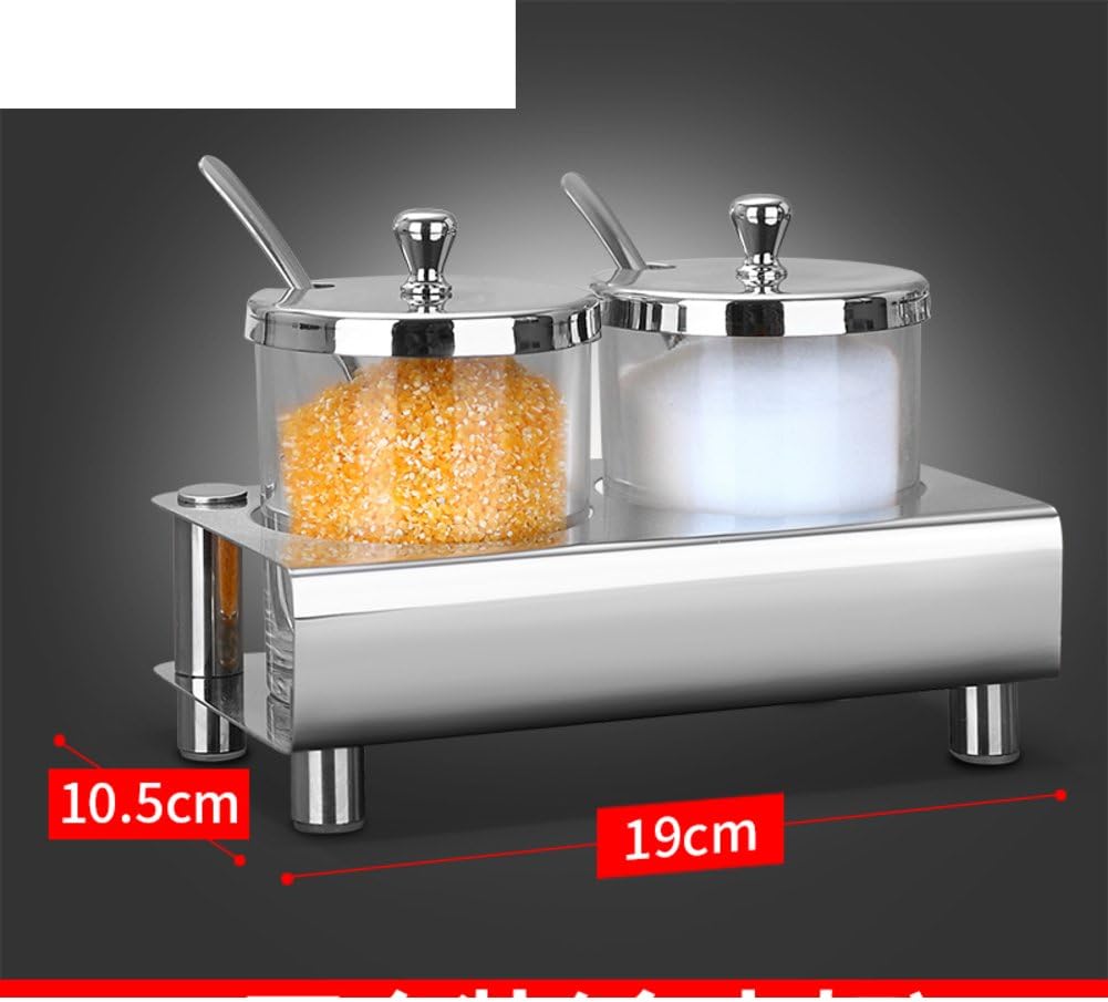 UGKSHHLDHDSDG Non-rust transparent frp seasoning cans,Glass cruet Seasonning box Seasoning jars The kitchen salt shaker Sugar bowl Spice cans-B