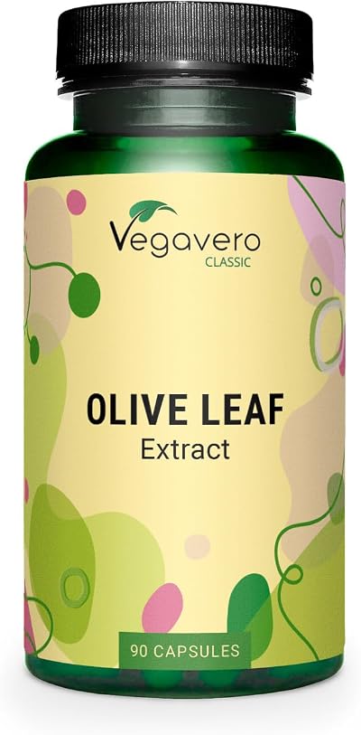 Vegavero Olive Leaf 7500 mg 40% Oleuropein 15:1 Extract 90 Capsules