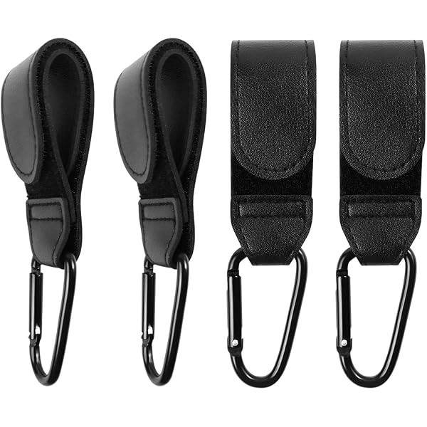 Clip Mosquetón Grande Para Cochecito - Aluminio Resistente, Agarre De Espuma, Para Colgar Bolsas Y Bolsos, Libera Las Manos Al Pasear