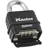 Master Lock-1178 Combination Padlock, Bottom, Black/Silver