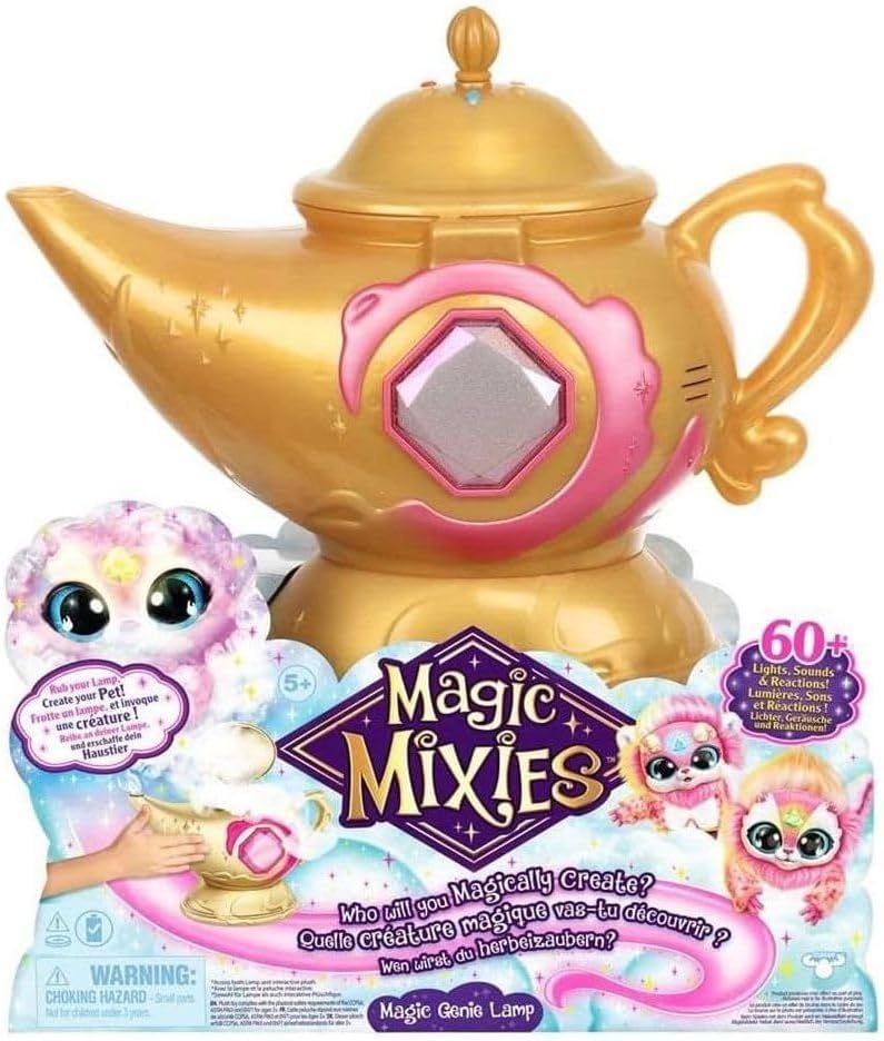 Magic Mixies Genie Lamp & 8" Plush Toy - 60+ Sounds & Reactions