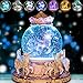 LOHOME Rotate Music Box, Luxury Carousel Crystal Ball Glass Ball Dollhouse Toy with Castle in The Sky Tune Perfect Birthday Gift Valentine's Day