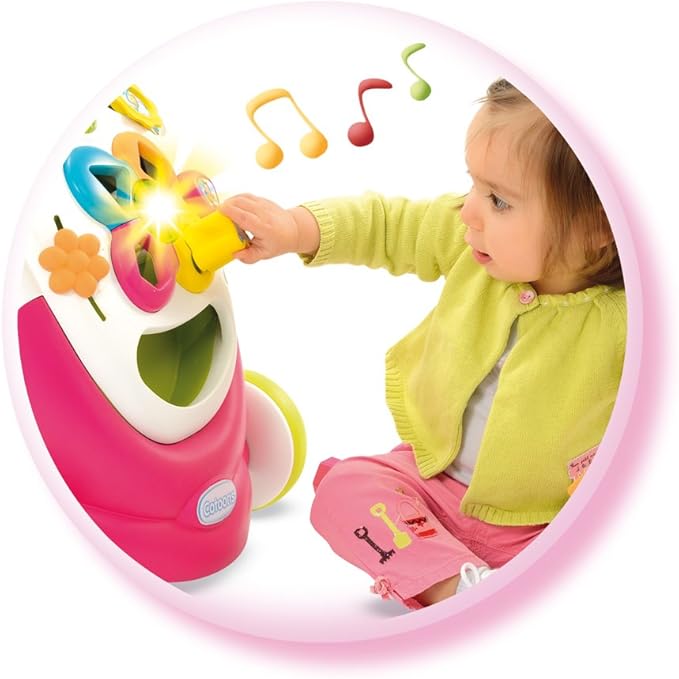 smoby trotteur cotoons walk and play rose